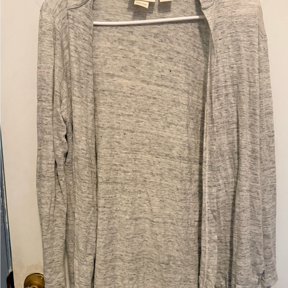Cynthia Rowley Linen Lightweight Open Front Cardigan
